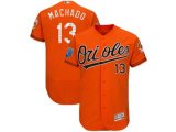 Baltimore Orioles #13 Manny Machado Majestic Orange 2018 Spring Training Flex Base Player Jersey
