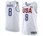 Nike Team USA #8 Harrison Barnes Swingman White 2016 Olympic Basketball Jersey