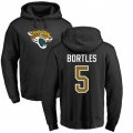 Jacksonville Jaguars #5 Blake Bortles Black Name & Number Logo Pullover Hoodie