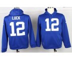 Indianapolis Colts #12 Andrew luck blue[pullover hooded sweatshirt]