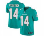 Miami Dolphins #14 Ryan Fitzpatrick Aqua Green Team Color Vapor Untouchable Limited Player Football Jersey