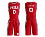 Philadelphia 76ers #0 Justin Patton Swingman Red Basketball Suit Jersey Statement Edition