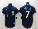 Kansas City Royals #7 Bobby Witt Jr. Number 2022 Navy City Connect Cool Base Stitched Jersey