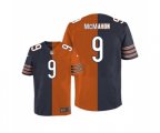 Chicago Bears #9 Jim McMahon Elite Navy Orange Split Fashion Football Jersey