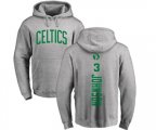 Boston Celtics #3 Dennis Johnson Ash Backer Pullover Hoodie