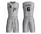 San Antonio Spurs #6 Sean Elliott Swingman Silver Basketball Suit Jersey Statement Edition