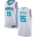 Charlotte Hornets #15 Kemba Walker Swingman White NBA Jersey - Association Edition