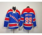 New York Rangers #99 Wayne Gretzky blue[pullover hooded sweatshirt]