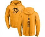 Pittsburgh Penguins #8 Mark Recchi Gold One Color Backer Pullover Hoodie