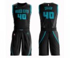 Charlotte Hornets #40 Cody Zeller Authentic Black Basketball Suit Jersey - City Edition