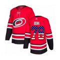 Carolina Hurricanes #78 Dominik Bokk Authentic Red USA Flag Fashion Hockey Jersey