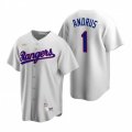 Nike Texas Rangers #1 Elvis Andrus White Cooperstown Collection Home Stitched Baseball Jersey