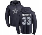 Dallas Cowboys #33 Tony Dorsett Navy Blue Name & Number Logo Pullover Hoodie