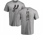 San Antonio Spurs #25 Jakob Poeltl Ash Backer T-Shirt