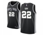 San Antonio Spurs #22 Rudy Gay Swingman Black Road Basketball Jersey - Icon Edition