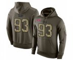 Tampa Bay Buccaneers #93 Ndamukong Suh Green Salute To Service Pullover Hoodie