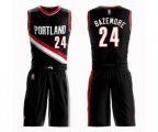Portland Trail Blazers #24 Kent Bazemore Swingman Black Basketball Suit Jersey - Icon Edition