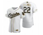Baltimore Orioles #22 Jim Palmer Nike White Authentic Golden Edition Jersey