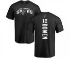 San Antonio Spurs #12 Bruce Bowen Black Backer T-Shirt