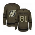 New Jersey Devils #81 Michael Vukojevic Authentic Green Salute to Service Hockey Jersey