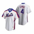 Nike New York Mets #4 Jed Lowrie White Cooperstown Collection Home Stitched Baseball Jersey