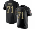 Minnesota Vikings #71 Riley Reiff Black Camo Salute to Service T-Shirt