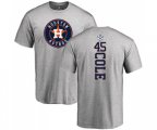 Houston Astros #45 Gerrit Cole Ash Backer T-Shirt