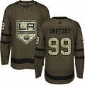 Los Angeles Kings #99 Wayne Gretzky Authentic Green Salute to Service NHL Jersey