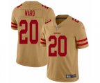 San Francisco 49ers #20 Jimmie Ward Limited Gold Inverted Legend Football Jersey