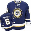St. Louis Blues #6 Joel Edmundson Premier Navy Blue Third NHL Jersey