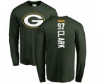 Green Bay Packers #97 Kenny Clark Green Backer Long Sleeve T-Shirt