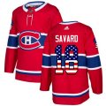 Montreal Canadiens #18 Serge Savard Authentic Red USA Flag Fashion NHL Jersey