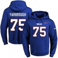 Buffalo Bills #75 Eddie Yarbrough Royal Blue Name & Number Pullover Hoodie