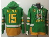 Anaheim Ducks #15 Ryan Getzlaf Green Name & Number Pullover NHL Hoodie