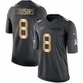 Washington Redskins #8 Kirk Cousins Limited Black Gold Salute to Service NFL Jersey