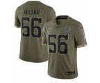 Indianapolis Colts #56 Quenton Nelson 2022 Olive Salute To Service Limited Stitched Jersey