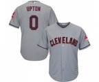 Cleveland Indians #0 B.J. Upton Replica Grey Road Cool Base Baseball Jersey