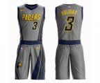 Indiana Pacers #3 Aaron Holiday Authentic Gray Basketball Suit Jersey - City Edition