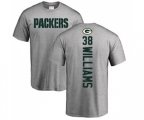 Green Bay Packers #38 Tramon Williams Ash Backer T-Shirt