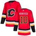 Calgary Flames #10 Kris Versteeg Authentic Red Drift Fashion NHL Jersey