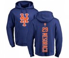New York Mets #29 Devin Mesoraco Royal Blue Backer Pullover Hoodie