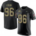 Kansas City Chiefs #96 Bennie Logan Black Camo Salute to Service T-Shirt