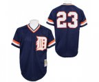 Detroit Tigers #23 Kirk Gibson Authentic Blue Throwback Baseball Jersey