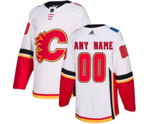 Calgary Flames Customized Authentic White Away Hockey Jersey