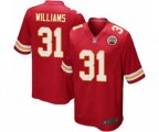 Kansas City Chiefs #31 Darrel Williams Game Red Team Color Football Jersey