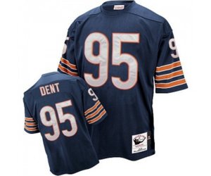 Mitchell and Ness Chicago Bears #95 Richard Dent Blue Team Color Authentic Throwback Football Jersey