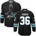 San Jose Sharks #36 Jannik Hansen Premier Black Third NHL Jersey