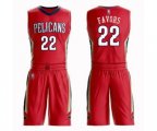 New Orleans Pelicans #22 Derrick Favors Swingman Red Basketball Suit Jersey Statement Edition