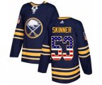 Adidas Buffalo Sabres #53 Jeff Skinner Authentic Navy Blue USA Flag Fashion NHL Jersey