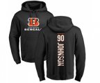 Cincinnati Bengals #90 Michael Johnson Black Backer Pullover Hoodie